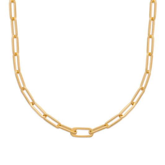 Amèlie 18ct Gold-Plated Paperlink Necklace 19111345