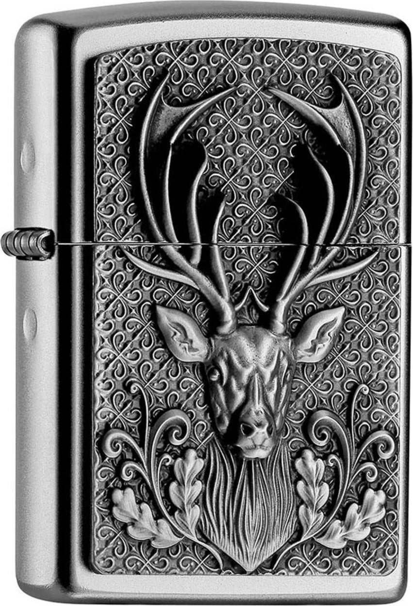 Zippo Chrome Deer Head Windproof Lighter 2004736