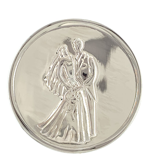 Wedding Coin Bride & Groom Silver Plated SP1000
