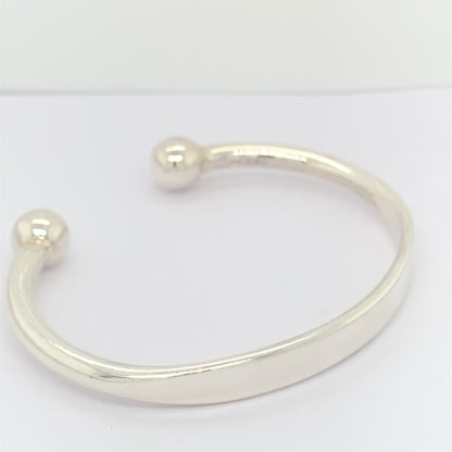 Sterling Silver Men's Torc Bangle SCNB109