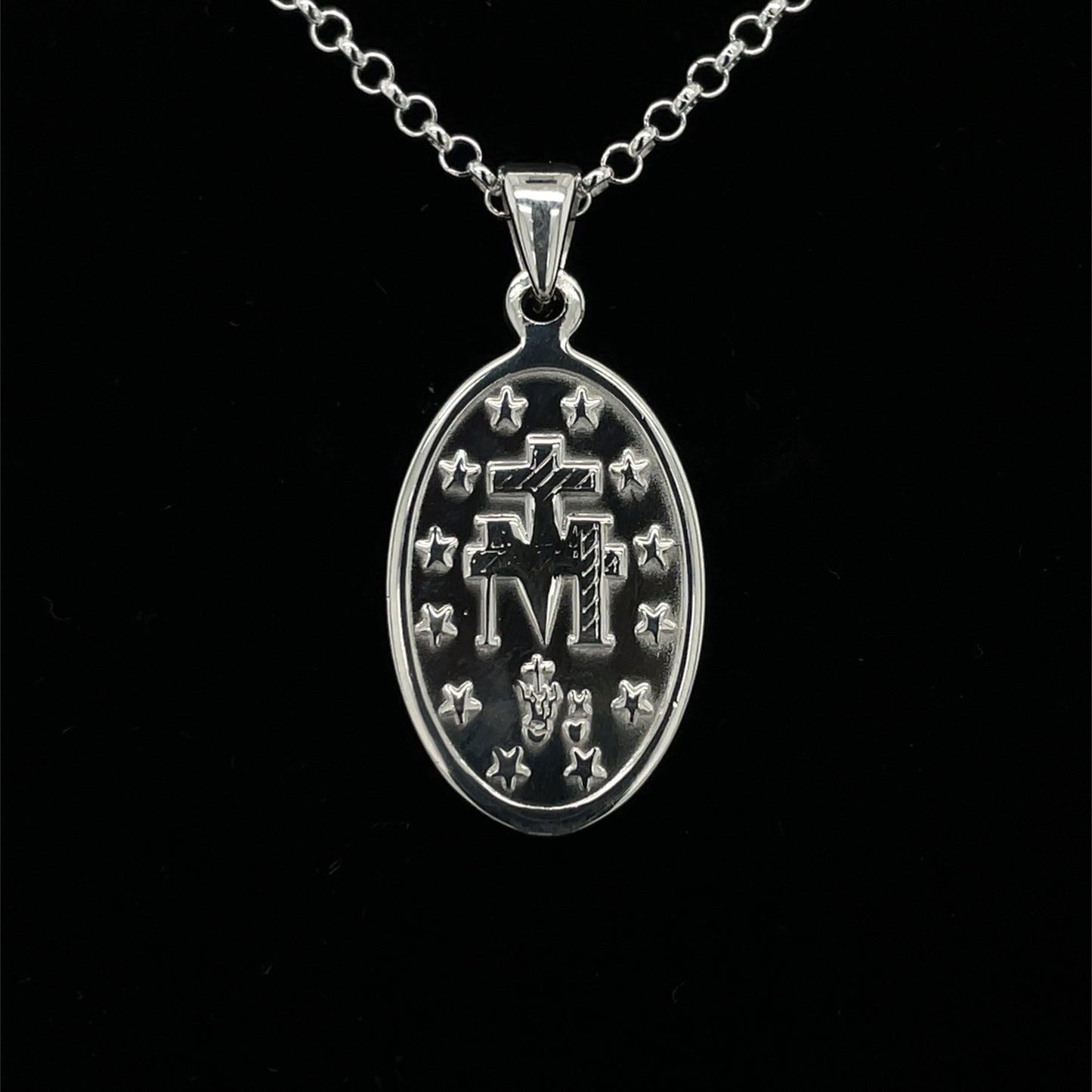 Sterling Silver 24mm Miraculous Medal 2027