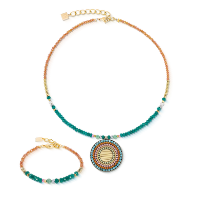 COEUR DE LION  Necklace Amulet Modern Future gold multicolour Boho 2036101583