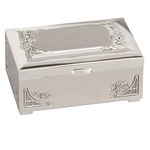 Silver Plated Rectangular Trinket Box 21-101