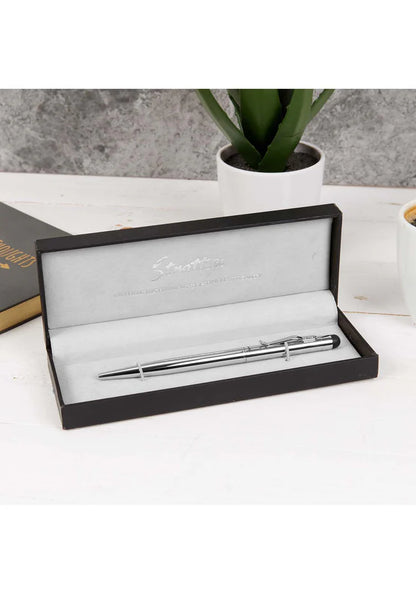 Stratton Ballpoint Pen Silver Barrel with Stylus 21-1198