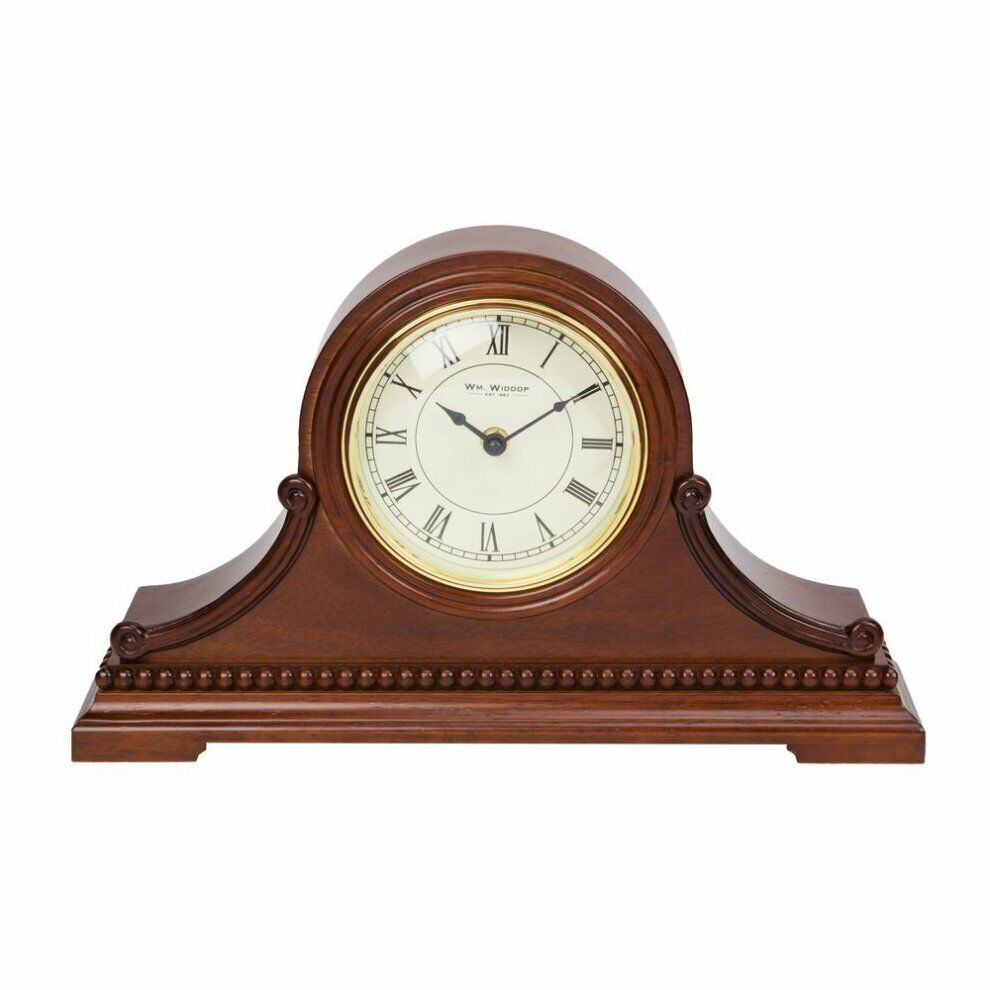 Wm Widdop Quartz Napoleon Wooden Mantle Clock 21-2645