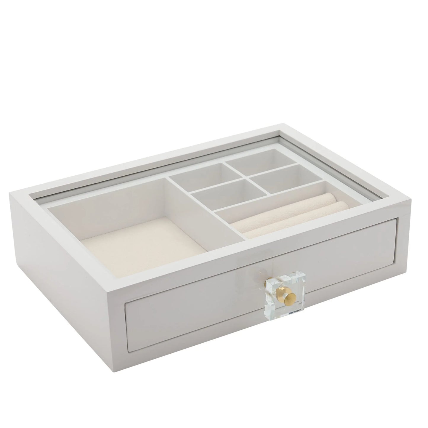 White Wooden Jewellery Box 21-3327