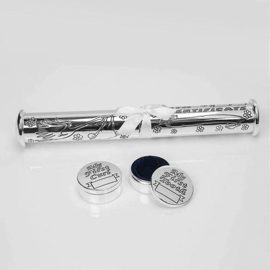 Birth Certificate Scroll Tooth & Curl Gift Set 21-8839S