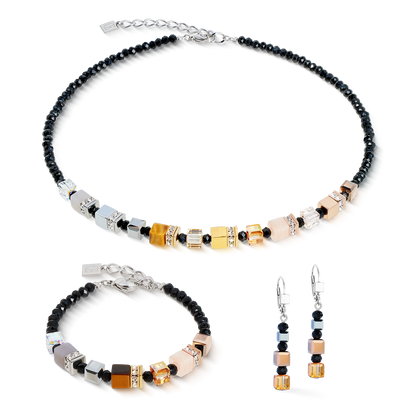COEUR DE LION  GeoCUBE® Precious Nature necklace tricolour 2101101633