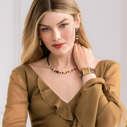 COEUR DE LION  GeoCUBE® Precious Nature necklace tricolour 2101101633