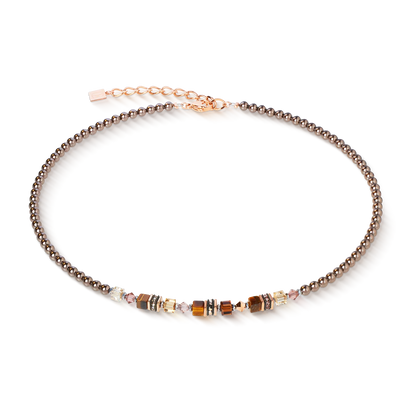 COEUR DE LION  Necklace Princess Earth Glow rose gold-brown 2103101100