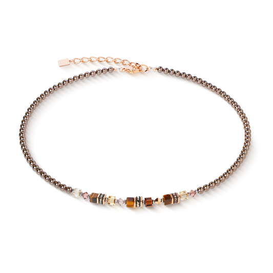 COEUR DE LION  Necklace Princess Earth Glow rose gold-brown 2103101100