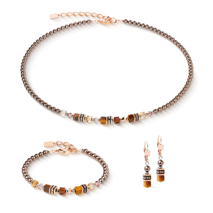 COEUR DE LION  Necklace Princess Earth Glow rose gold-brown 2103101100