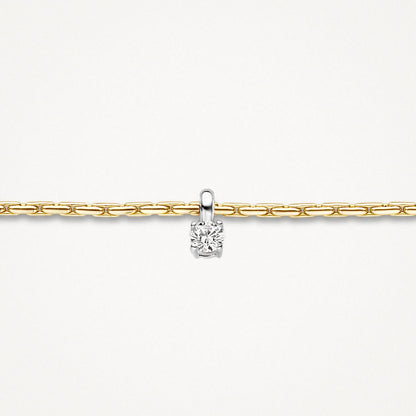 Blush Bracelet 2156YZI - 14k Gold and White Gold with Zirconia