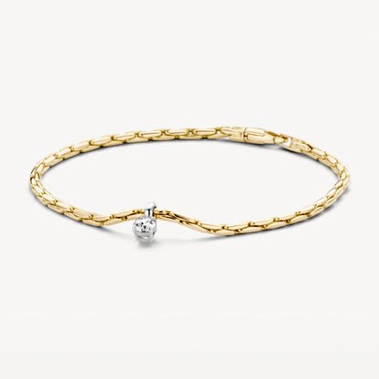 Blush Bracelet 2156YZI - 14k Gold and White Gold with Zirconia