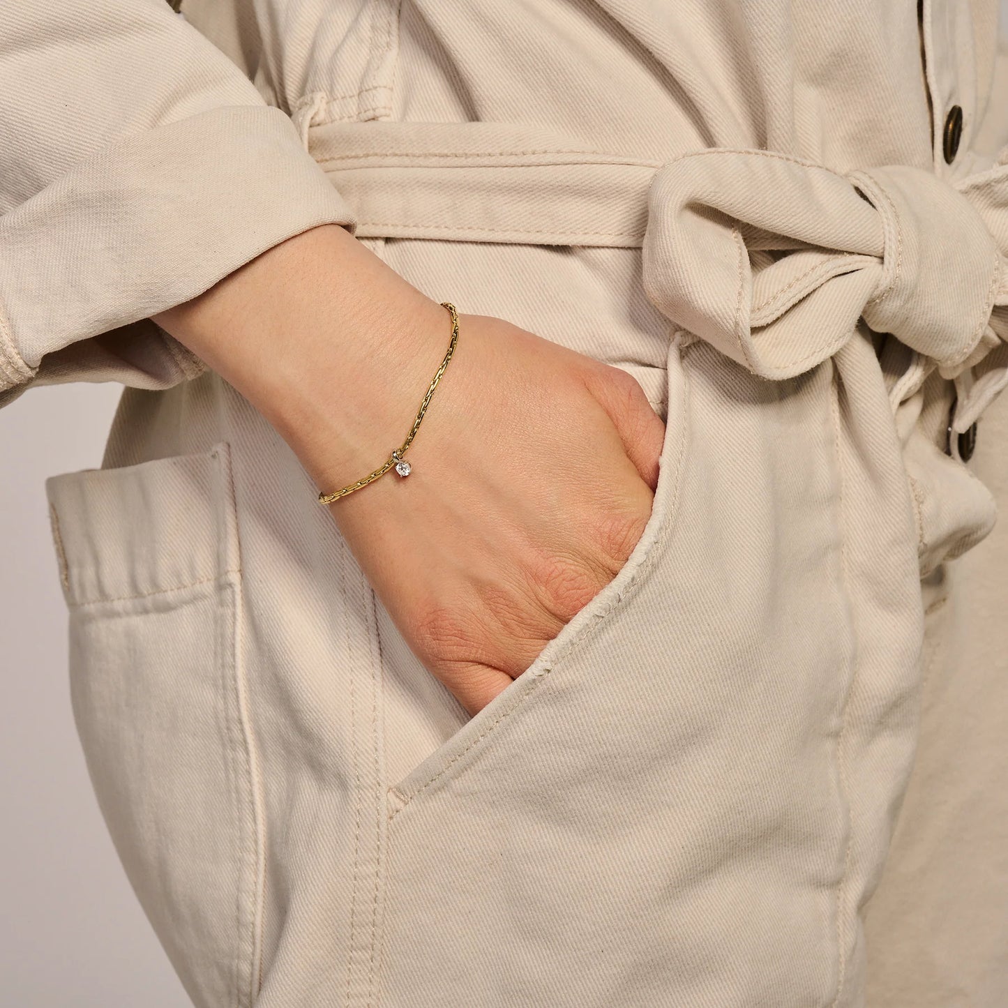Blush Bracelet 2156YZI - 14k Gold and White Gold with Zirconia