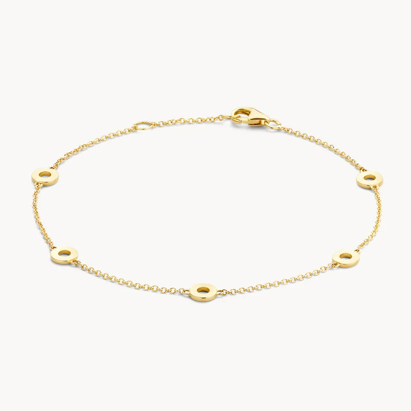 Blush Bracelet 2201YGO - 14k Yellow Gold with circles