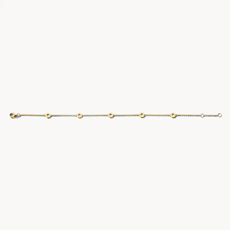 Blush Bracelet 2201YGO - 14k Yellow Gold with circles