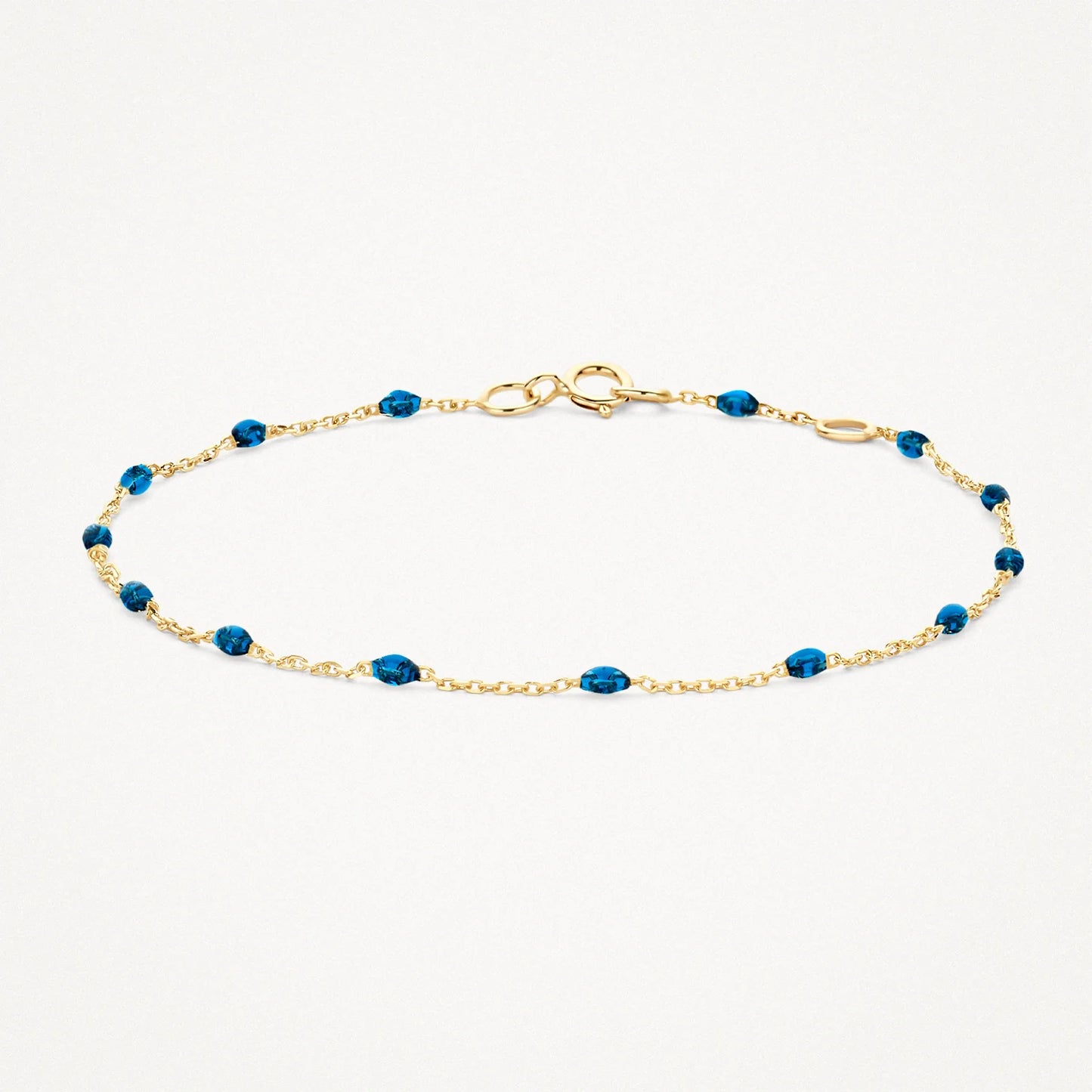 Blush Bracelet 2226YRB - 14k Yellow gold with blue Resin