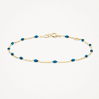 Blush Bracelet 2226YRB - 14k Yellow gold with blue Resin