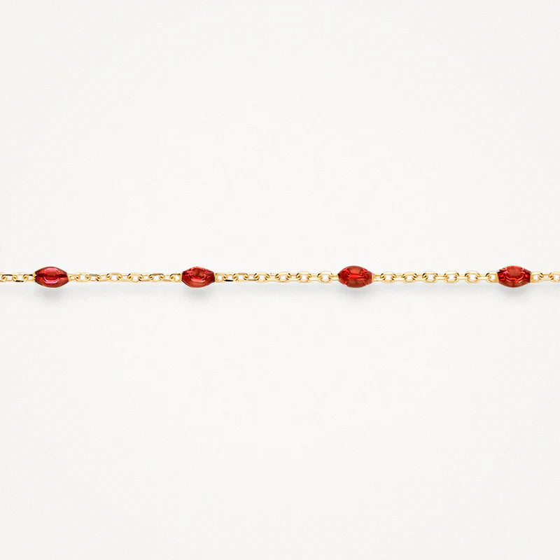 Blush Bracelet 2226YRR - 14k Yellow gold with red Resin