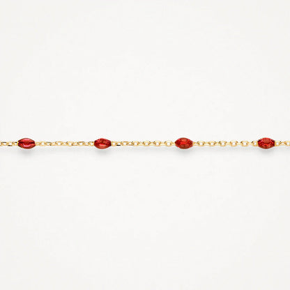 Blush Bracelet 2226YRR - 14k Yellow gold with red Resin