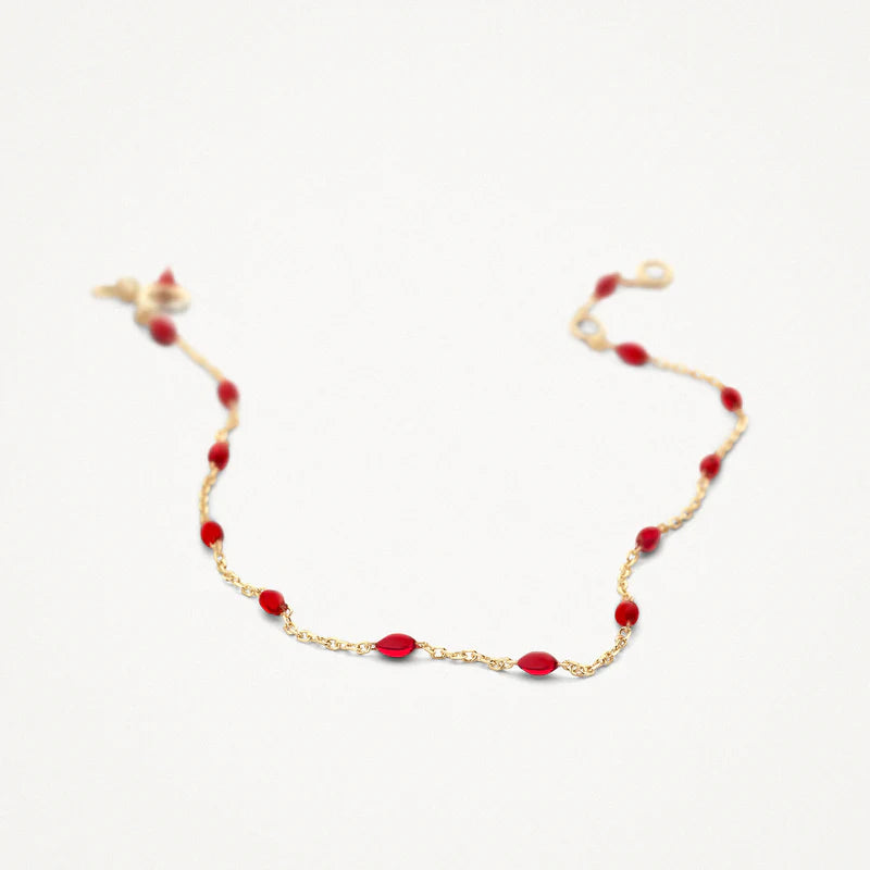 Blush Bracelet 2226YRR - 14k Yellow gold with red Resin