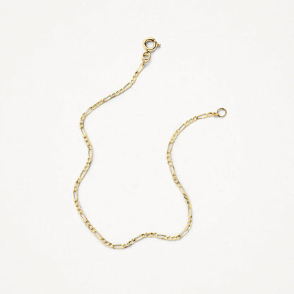 Blush Bracelet with a fine figaro link in 14k gold 2261YGO