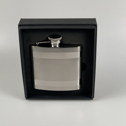 Hipflask Steel 6oz Banded 25-4500