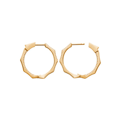 Amèlie 18ct Gold-Plated 22mm CZ Hoop Earrings 1638610