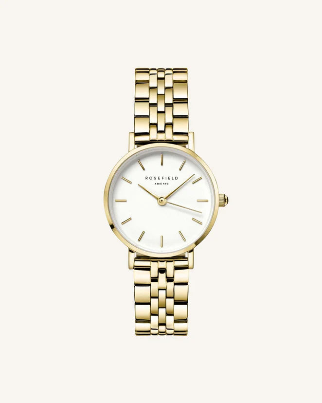 Rosefield Small Edit White Gold Watch 26WSG 267