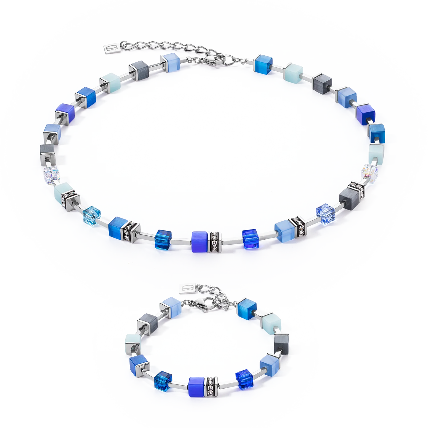 COEUR DE LION  GeoCUBE® Iconic Pure Necklace Blue 2700100700