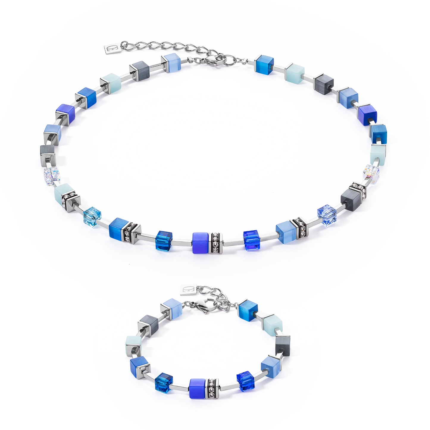 COEUR DE LION GeoCUBE® Iconic Lite Earrings Blue 2800200700