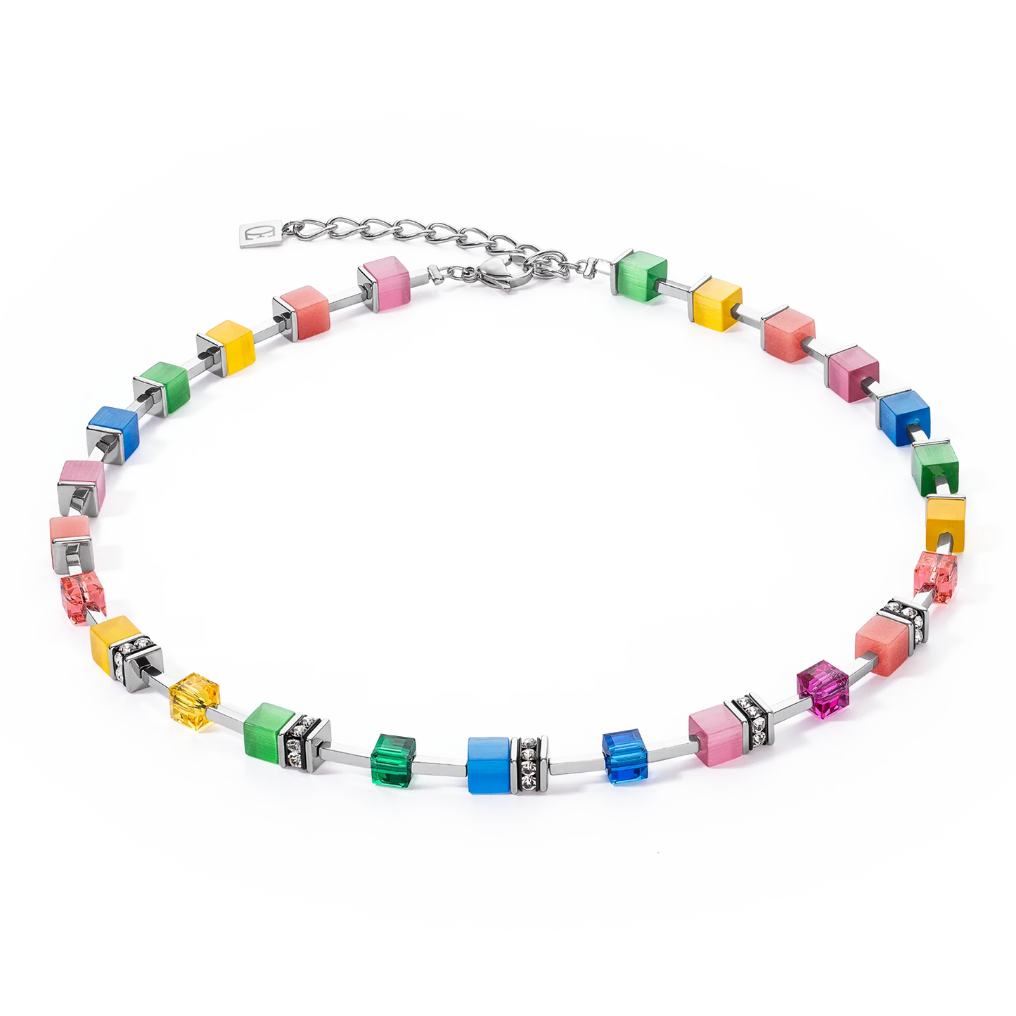 COEUR DE LION  GeoCUBE® Iconic Pure Necklace Rainbow 2700101500