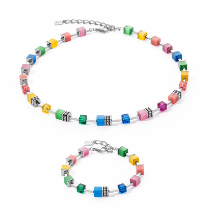 COEUR DE LION  GeoCUBE® Iconic Pure Necklace Rainbow 2700101500