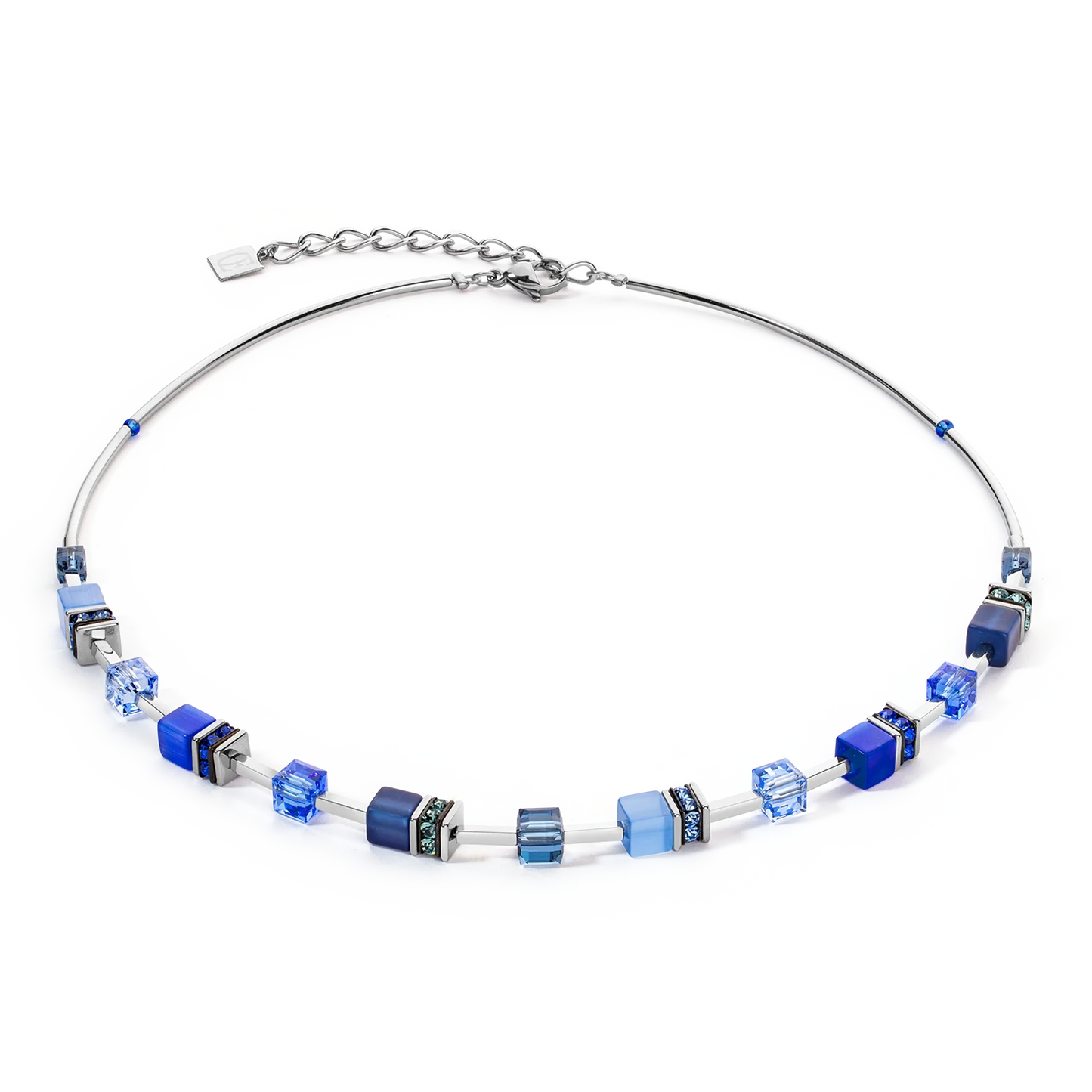 COEUR DE LION  GeoCUBE® Iconic Lite Necklace Blue 2800100700