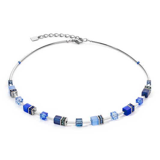 COEUR DE LION  GeoCUBE® Iconic Lite Necklace Blue 2800100700