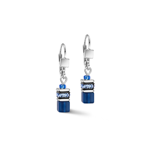 COEUR DE LION GeoCUBE® Iconic Lite Earrings Blue 2800200700
