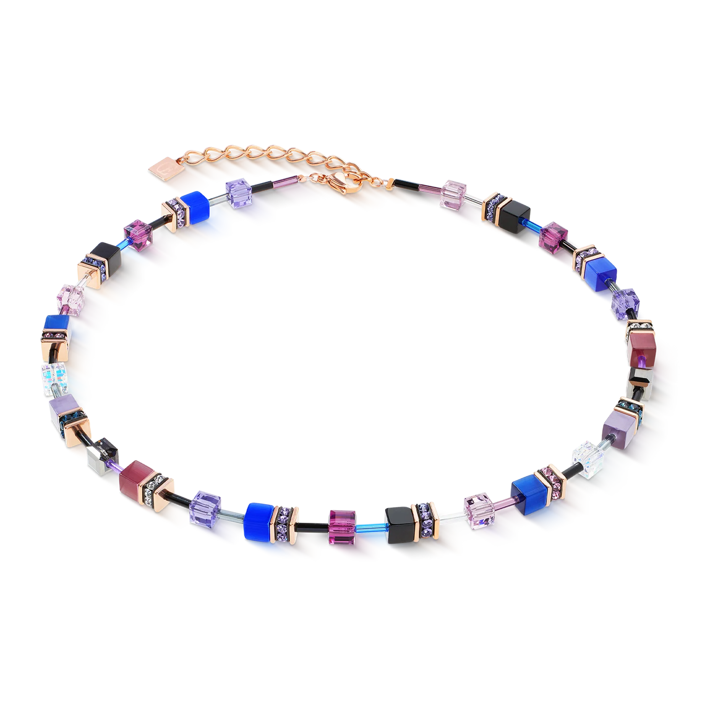 COEUR DE LION  GeoCUBE® Iconic necklace Blue Moon rose gold 2838100807