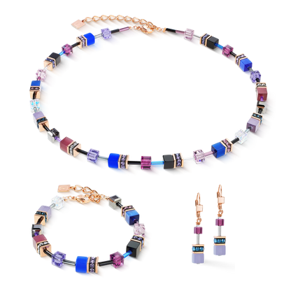 COEUR DE LION  GeoCUBE® Iconic necklace Blue Moon rose gold 2838100807