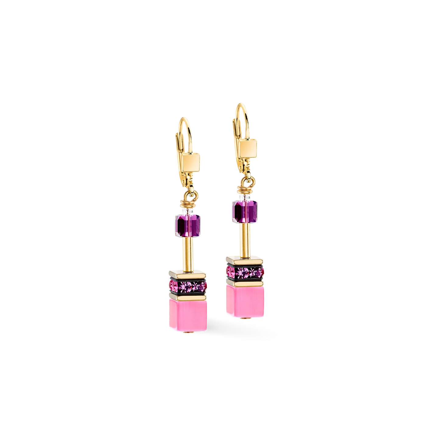 COEUR DE LION GeoCUBE® Iconic earrings pink-lilac 2838201927