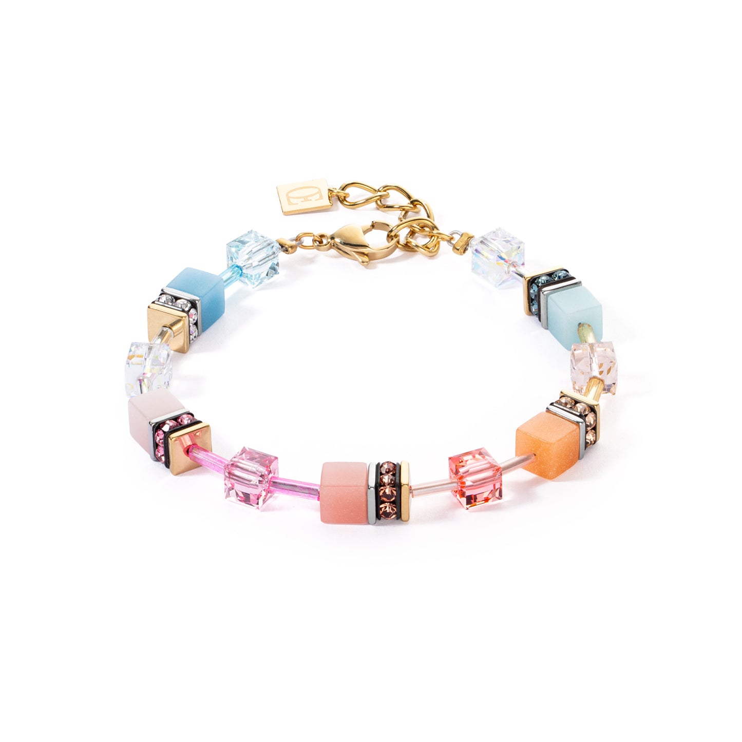 COEUR DE LION GeoCUBE® Iconic bracelet aqua-apricot 2838302028