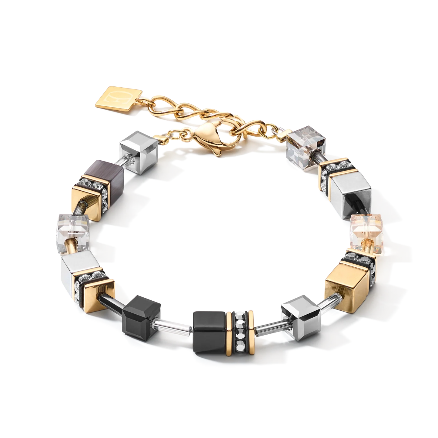 COEUR DE LION GEOCUBE® Bracelet grey-gold 2839301216