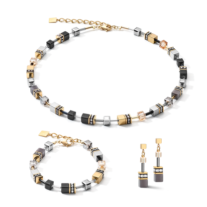 COEUR DE LION GEOCUBE® Bracelet grey-gold 2839301216