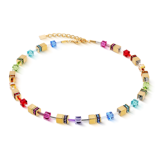 COEUR DE LION  GeoCUBE® Iconic Metallic necklace Rainbow gold 3015101535