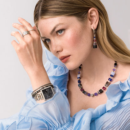 COEUR DE LION  GeoCUBE® Precious Statement necklace Blue Moon 3039100708