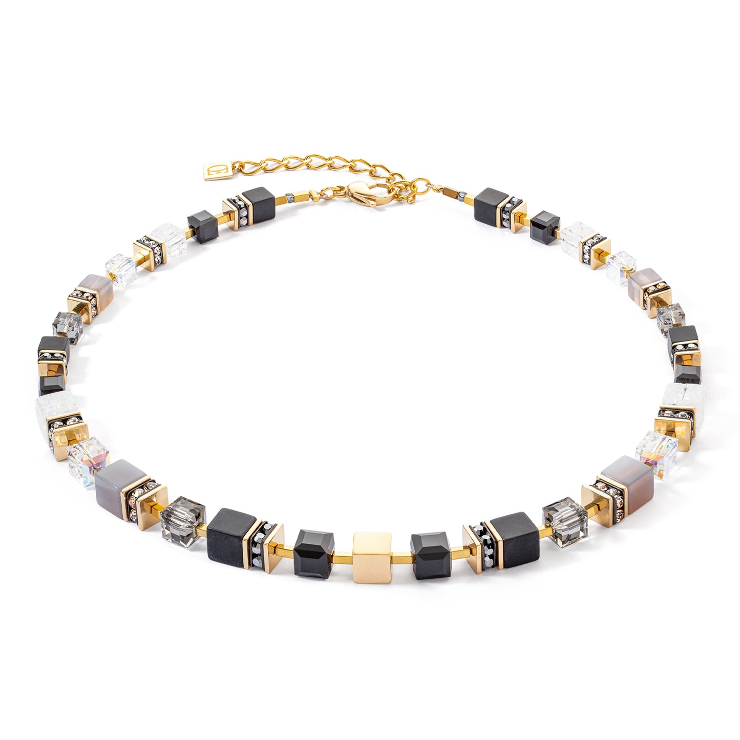 COEUR DE LION  GeoCUBE® Precious statement necklace gold-black 3039101316