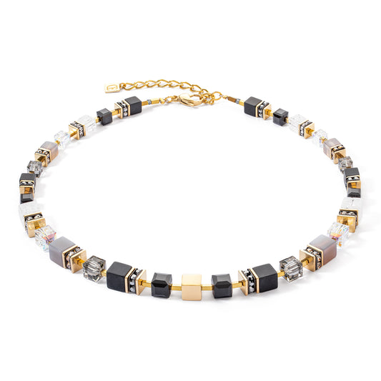 COEUR DE LION  GeoCUBE® Precious statement necklace gold-black 3039101316