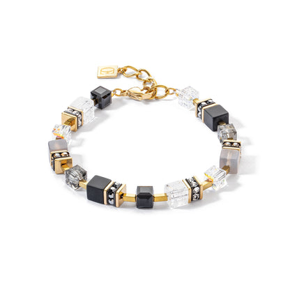 COEUR DE LION GeoCUBE® Precious statement bracelet gold-black 3039301316