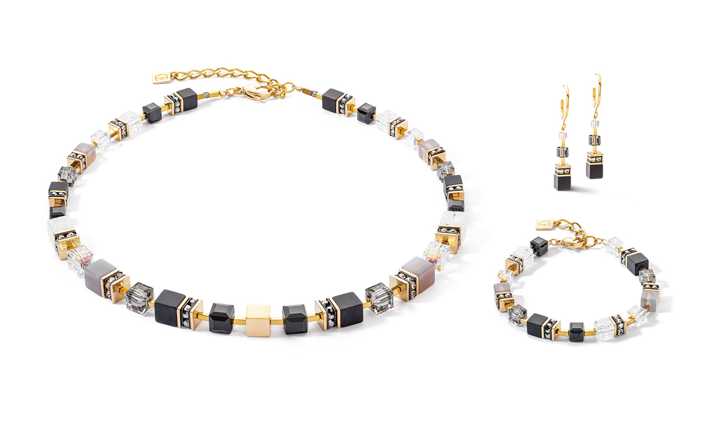 COEUR DE LION GeoCUBE® Precious statement bracelet gold-black 3039301316