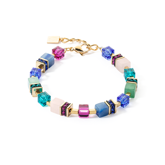 COEUR DE LION  GeoCUBE® Precious Statement bracelet gold-multicolour 3039301561